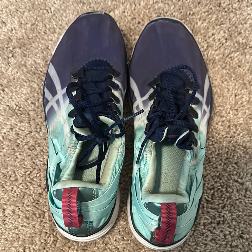 8 - Asics Women's Athletic Shoes - Navy and Mint